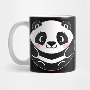 Black And White Circle Panda Mug